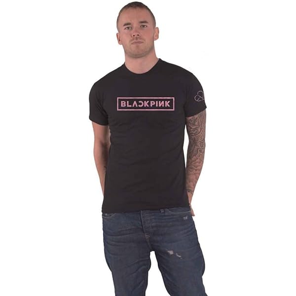 Eé embroidery big long tee black / pink BLACKPINK Unisex Officially Licensed The Album Crown Tee T